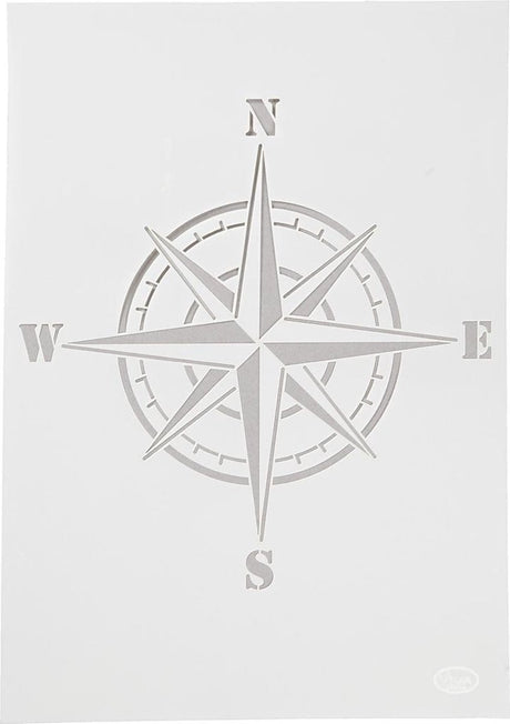 Viva decor sjabloon - flexibel tekensjabloon - hobbysjabloon - kompas - a4 - 21x29,7cm -