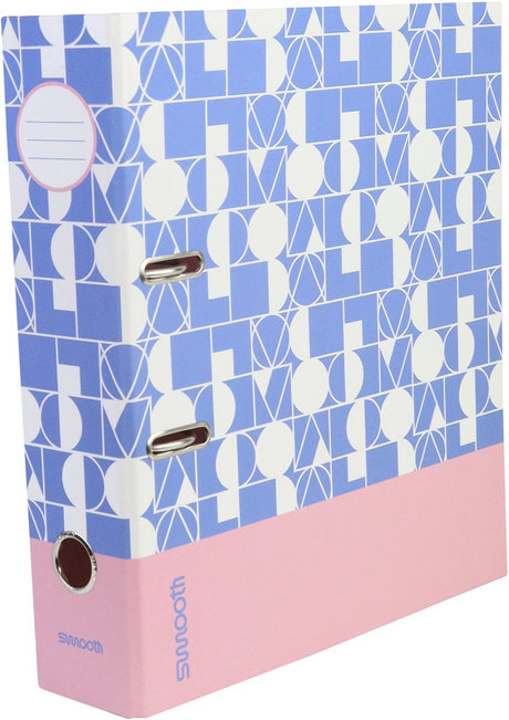 Ancor ordner smooth a4 2r 8cm roze blauw - an-113174-d