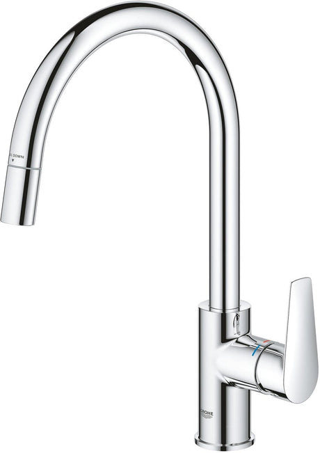 Grohe startedge keukenmengkraan - uittrekbare handdouche - 360° draaibaar - chroom