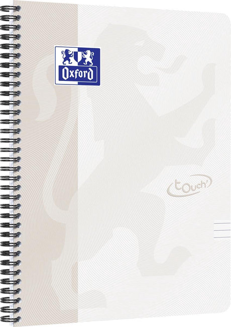 Oxford touch - notitieboek - a4 - gelijnd - 140 pagina's - 90g - soft cover - licht grijs