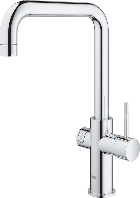 Grohe red 3 in 1 kokendwaterkraan - u-uitloop - 7l boiler - met mengventiel – chroom