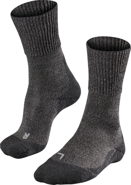 Falke tk1 wool anti-blaar dik wol functioneel materiaal wandelsokken heren grijs - maat 44-45