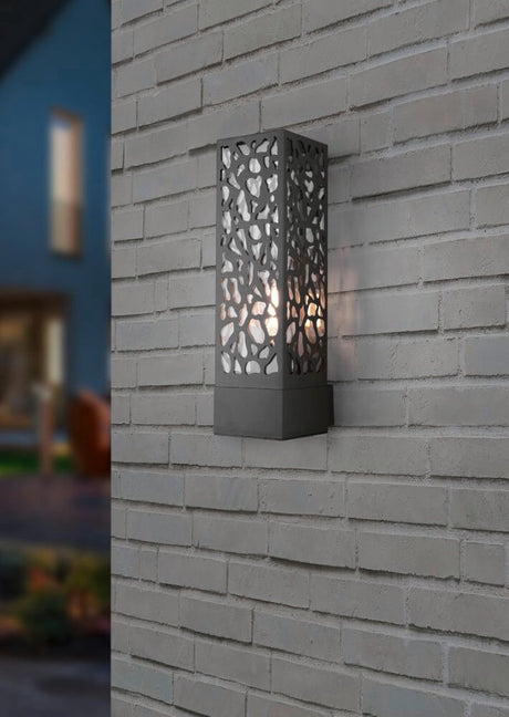 Trio cooper - wandlamp - antraciet - excl. 1x e27 4w - buitenverlichting - ip44