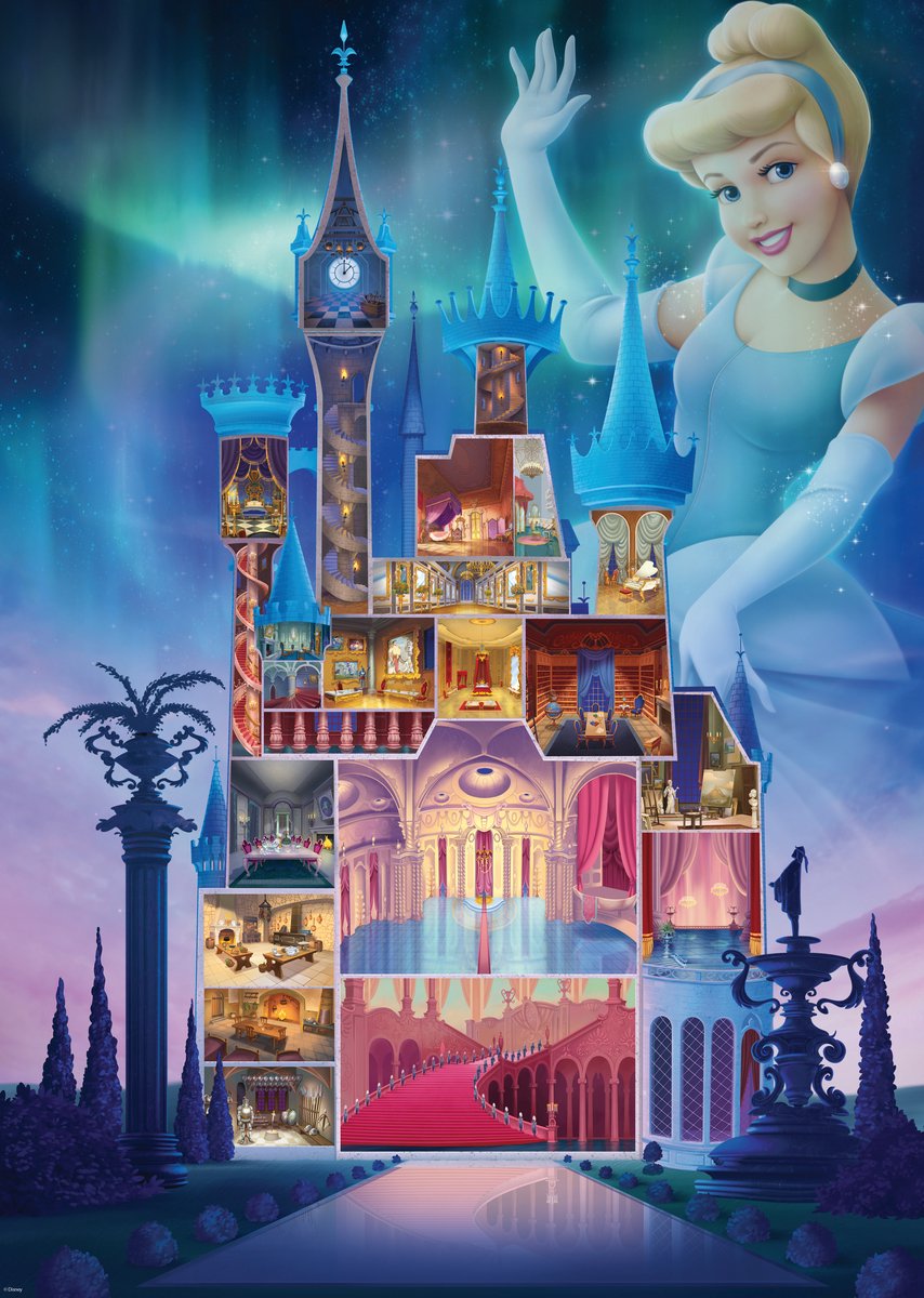 Ravensburger puzzel disney assepoester kasteel - 1000 stukjes.