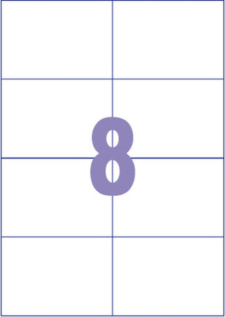 Kangaro etiket - universele etiketten - inkjet laser kopieer - 105x74mm - 100 vel - 8 stickers per vel