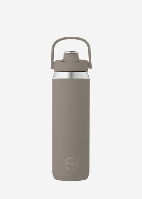 Aya ida aya ida - sports bottle - drinkfles - thermosfles - waterfles - rvs - 700 ml - driftwood