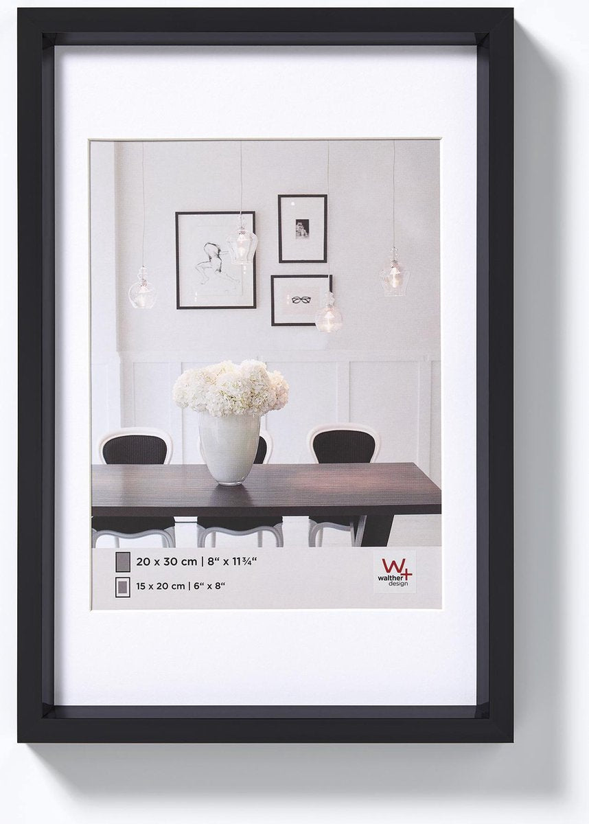 Walther steel style - kunststof lijst - fotoformaat 50x70 cm - zwart