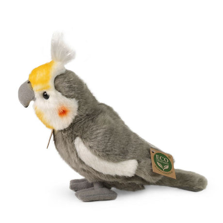 Pluche papegaai valkparkiet 20cm eco-vri