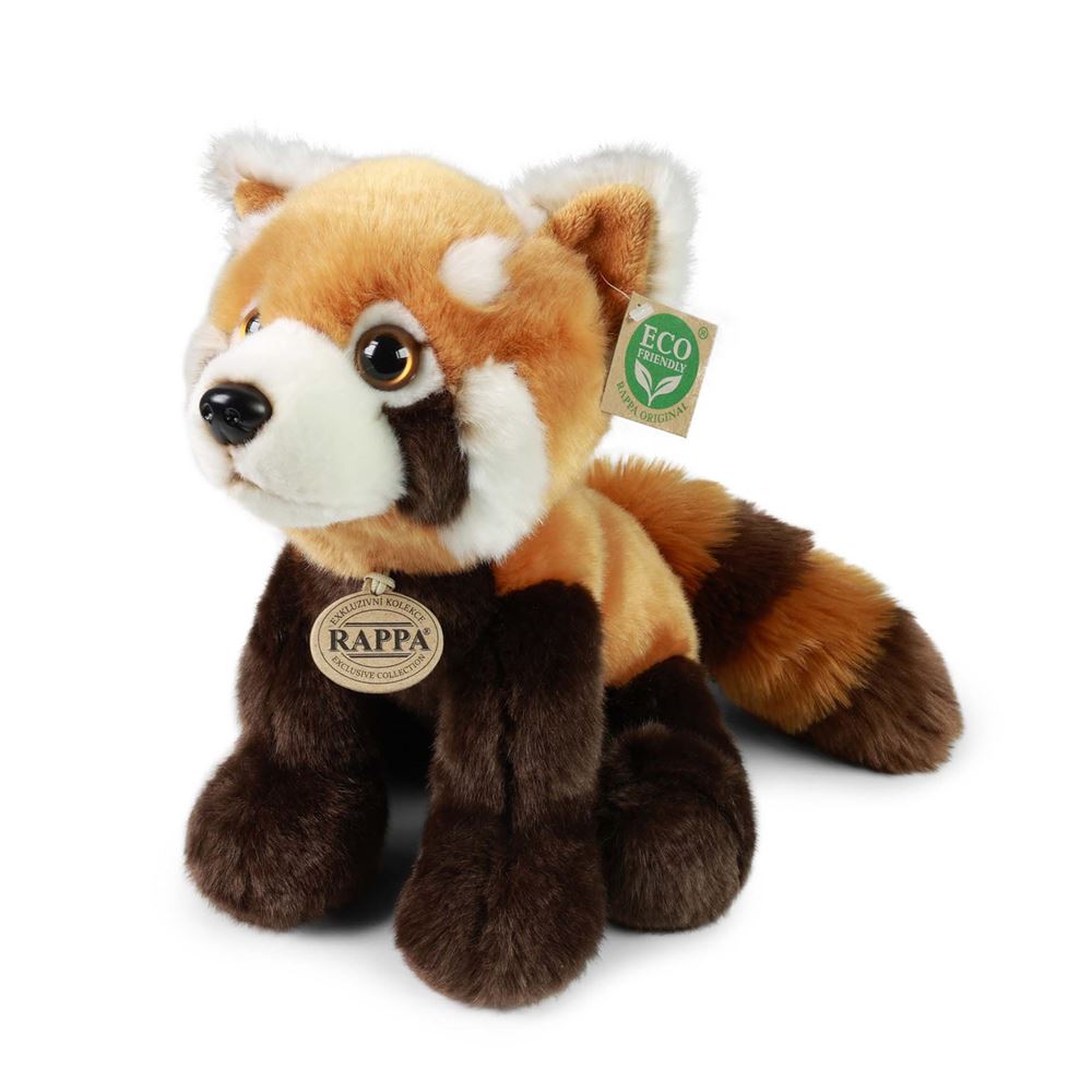 Pluche rode panda 28 cm eco vriendelijk