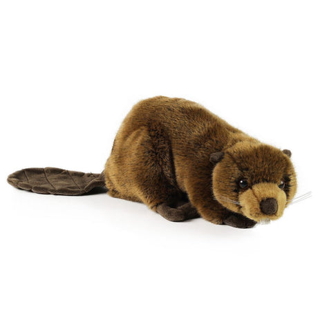 Pluche bever 28 cm eco-vriendelijk