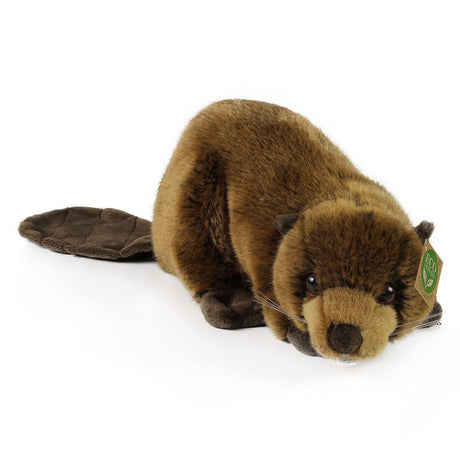 Pluche bever 28 cm eco-vriendelijk