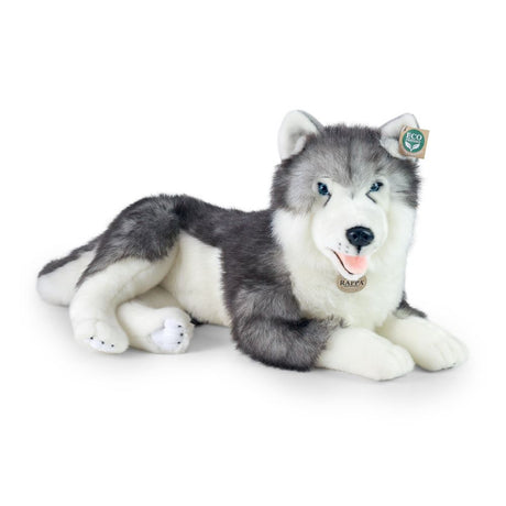 Pluche husky hond 60 cm eco-vriendelijk