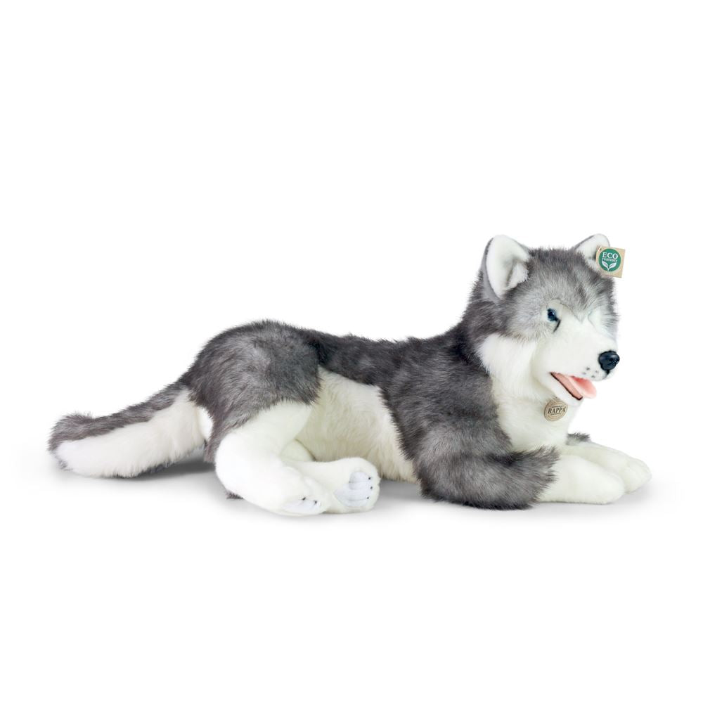 Pluche husky hond 60 cm eco-vriendelijk