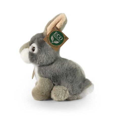 Pluche grijs konijn 16 cm eco-vriendelij