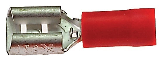 Kabelschoen connector half geïsoleerd vrouwelijk 6.3 x 0.8 rood (100 stuks)