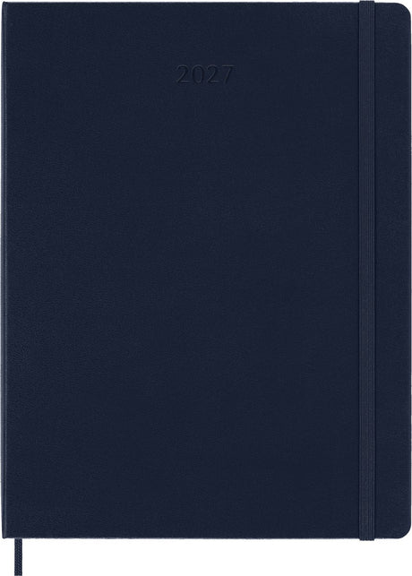 Moleskine 12 maanden agenda - 2027 - wekelijks - xl - harde kaft - saffier blauw
