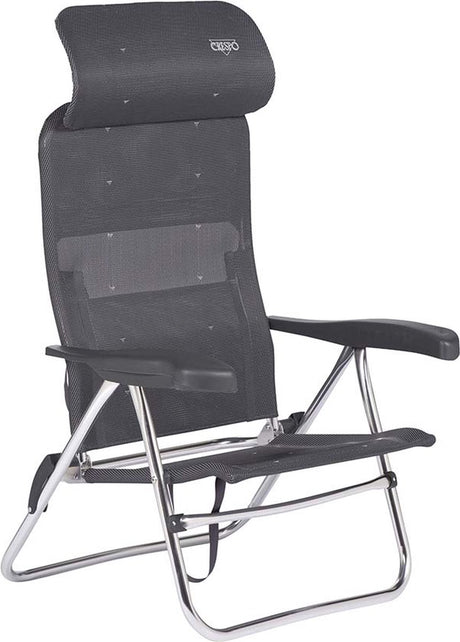 Crespo - strandstoel - al 205 - compact - donker grijs