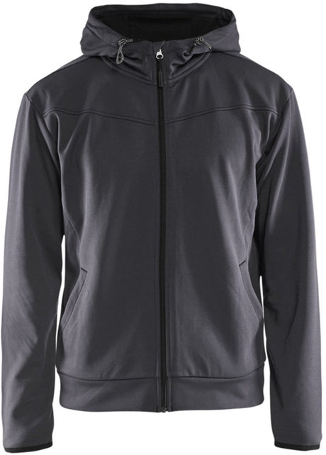 Blåkläder 3363-2526 hoodie met rits medium grijs zwart - maat 4xl