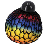 Fidget squeeze bal regenboog mesh 6 cm | 12 stuks