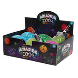 Amazing cool stuiterbal glitter met lampje 10 cm assorti | 6 stuks