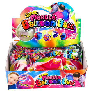 Bubble bal marble opblaasbaar tot 80cm | 12 stuks