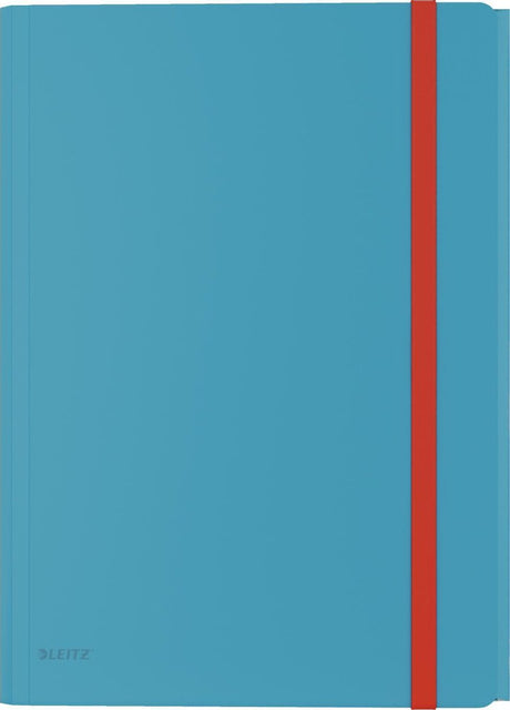 Leitz cosy pp 3-klepsmap - map met vak - mappen voor a4 documenten - ideaal voor thuiskantoor thuiswerken - sereen blauw