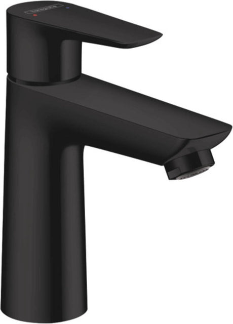 Hansgrohe talis e - wastafelmengkraan - ééngreeps bediening - coolstart energiebesparend - met trekwaste - 110mm maat - mat zwart