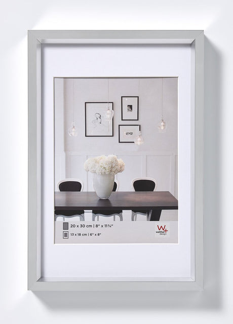 Walther steel style - kunststof lijst - fotoformaat 30x40 cm - zilver