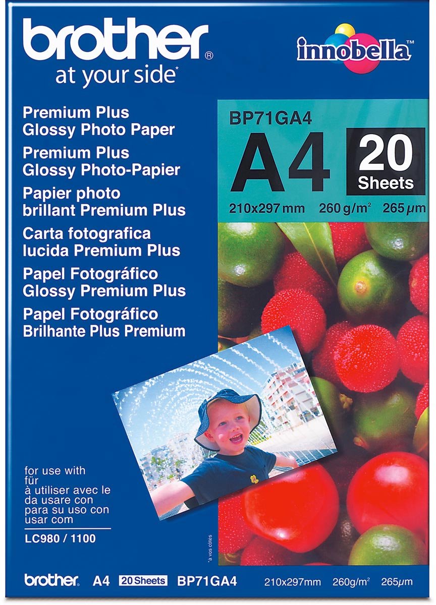 Brother glossy fotopapier -a4 20 vellen