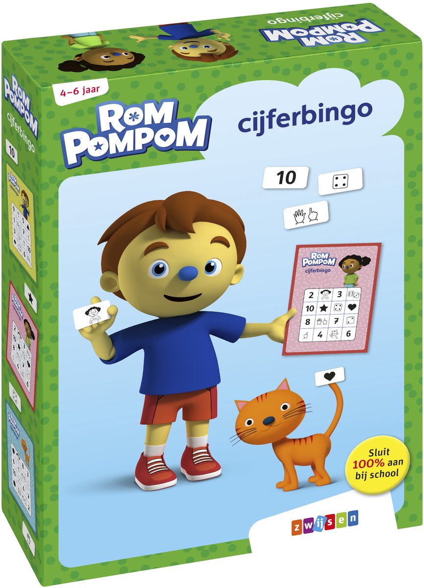 Zwijsen rompompom cijferbingo
