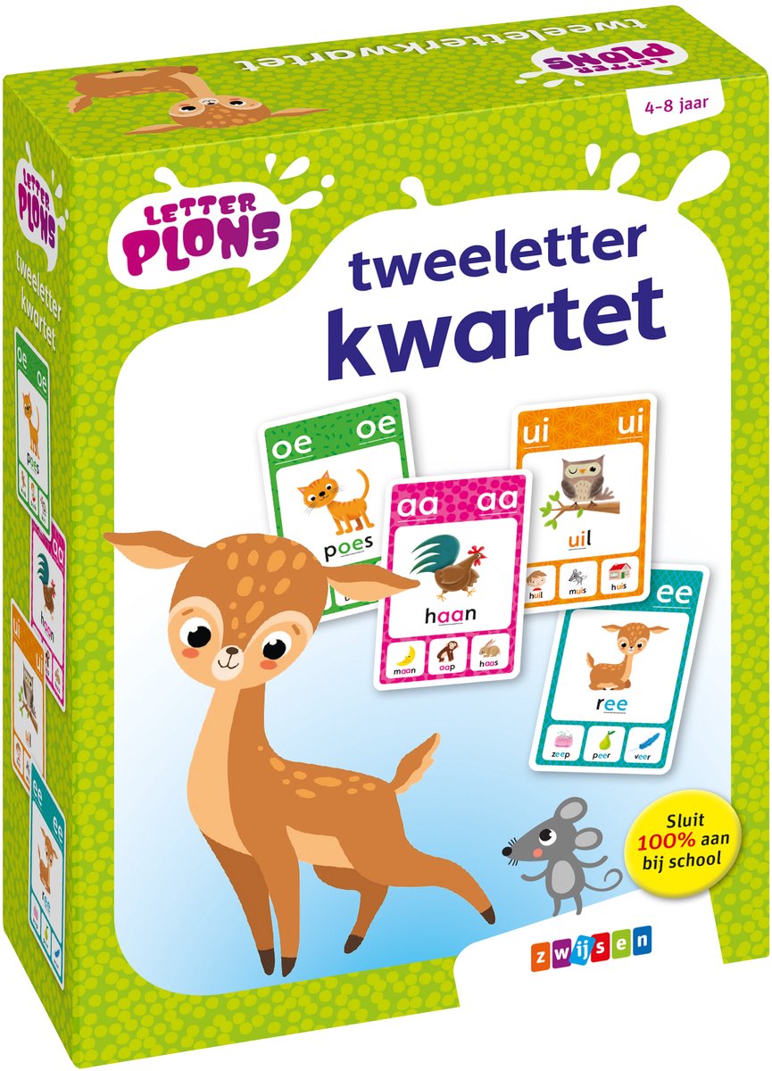 Zwijsen letterplons - tweeletterkwartet 4-8 jaar