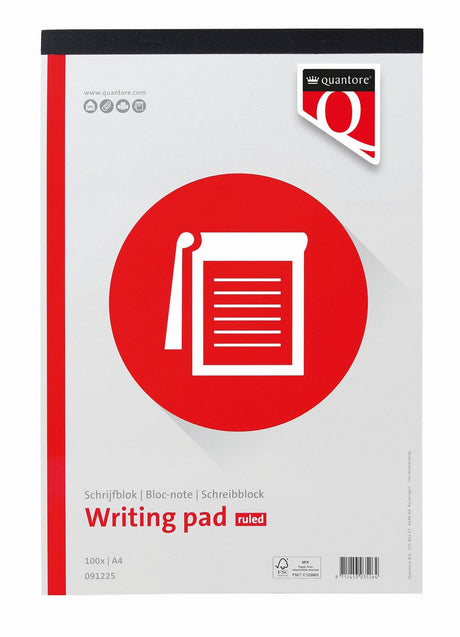 Quantore schrijfblok basic a4 gelijnd 5 stuks