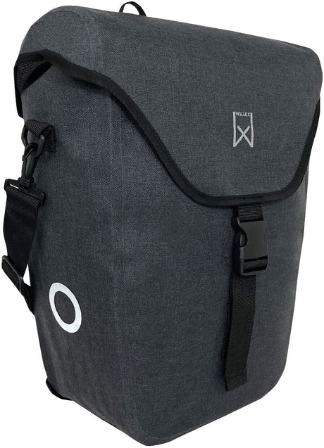 Willex enkele fietstas - 21l - grijs - 100% waterdicht