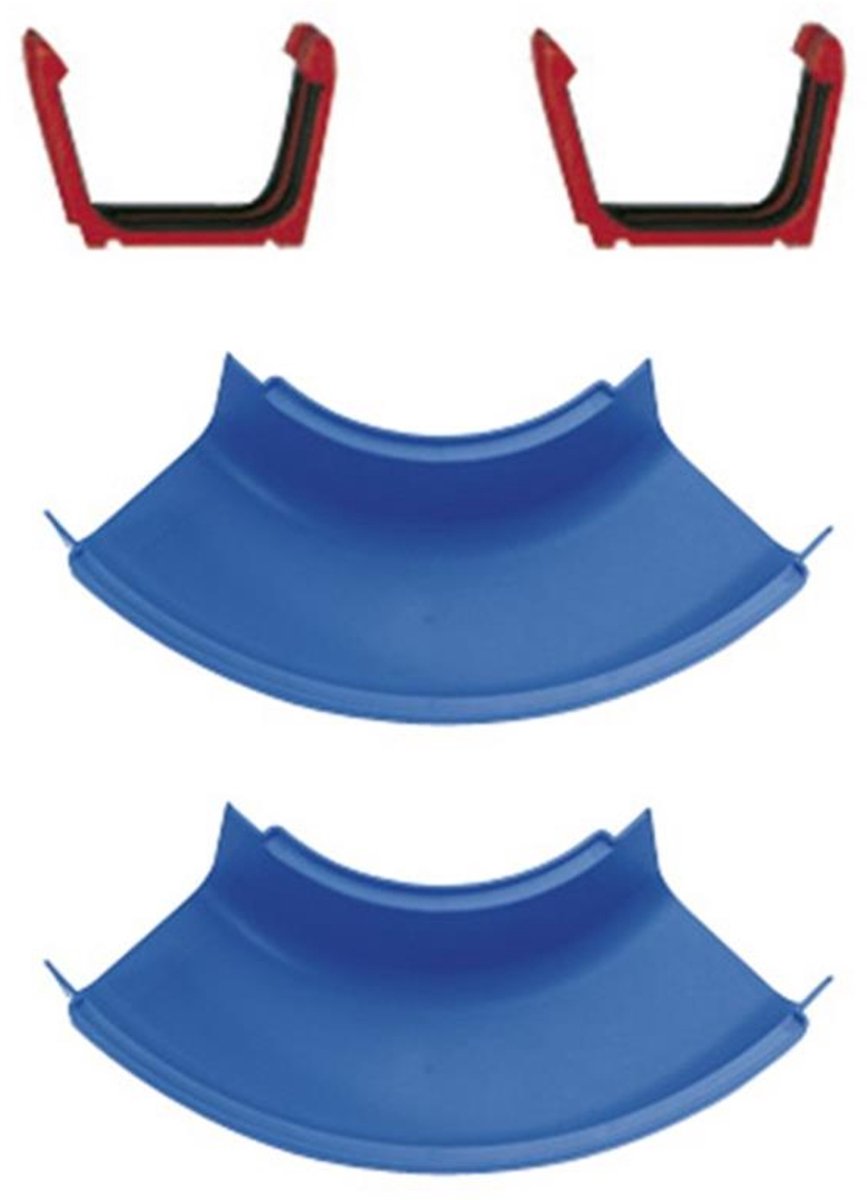 Aquaplay big - - gebogen secties - set van 2 - uitbreiding - waterbaanaccessoires