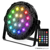 Partyfun lights disco licht 18x power leds multi colour