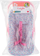 Corolle poppen draagzak bloemen babypop 36cm roze speelgoed.