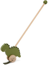Trixie houten duwstok - mr. dino - kinder speelgoed - vanaf 1,5 jaar - voor jongens en meisjes - fsc
