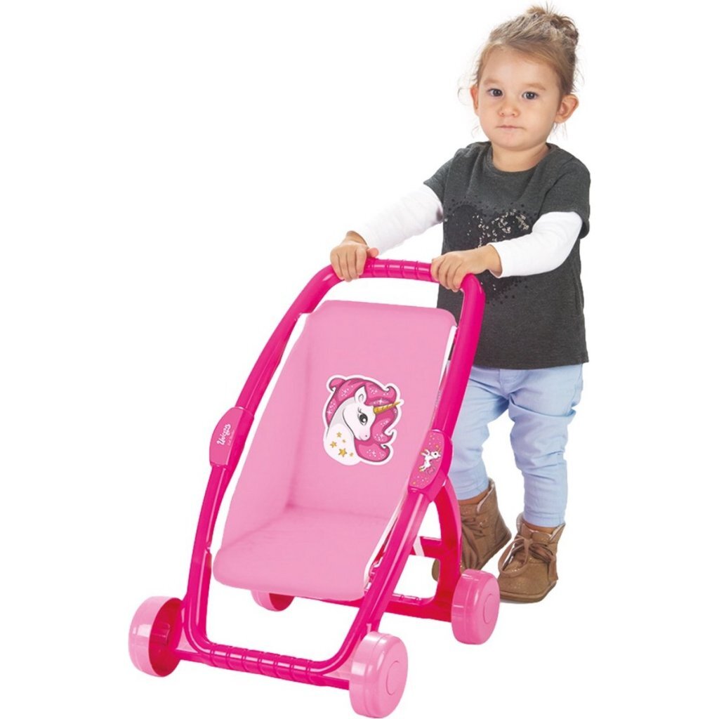 Dolu eenhoorn kinderwagen roze