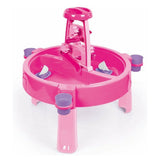 Dolu 2-in-1 watertafel zandtafel met accessoires roze 98x98x77cm