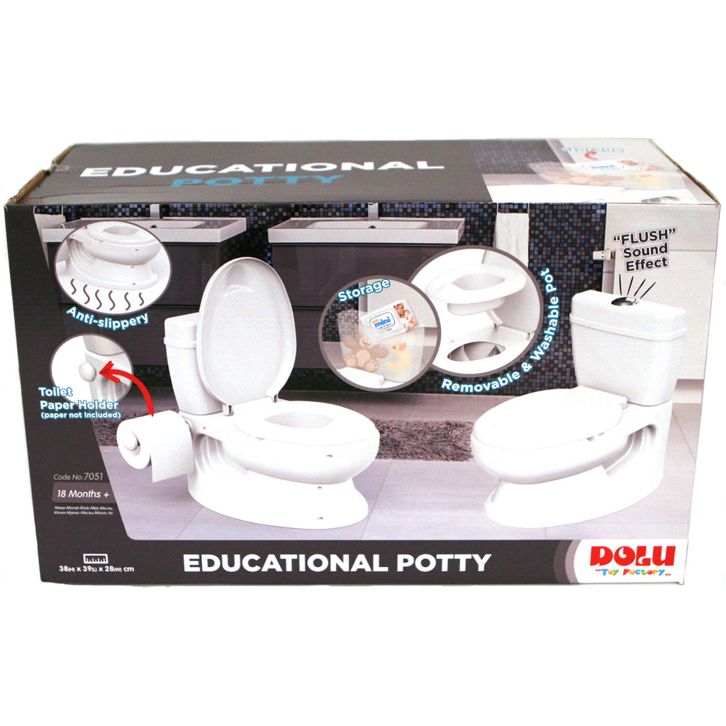 Dolu Dolu Educatief Kinder Toilet met Geluid Wit