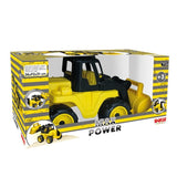 Dolu max power bulldozer loopauto 36x72x31 cm geel zwart