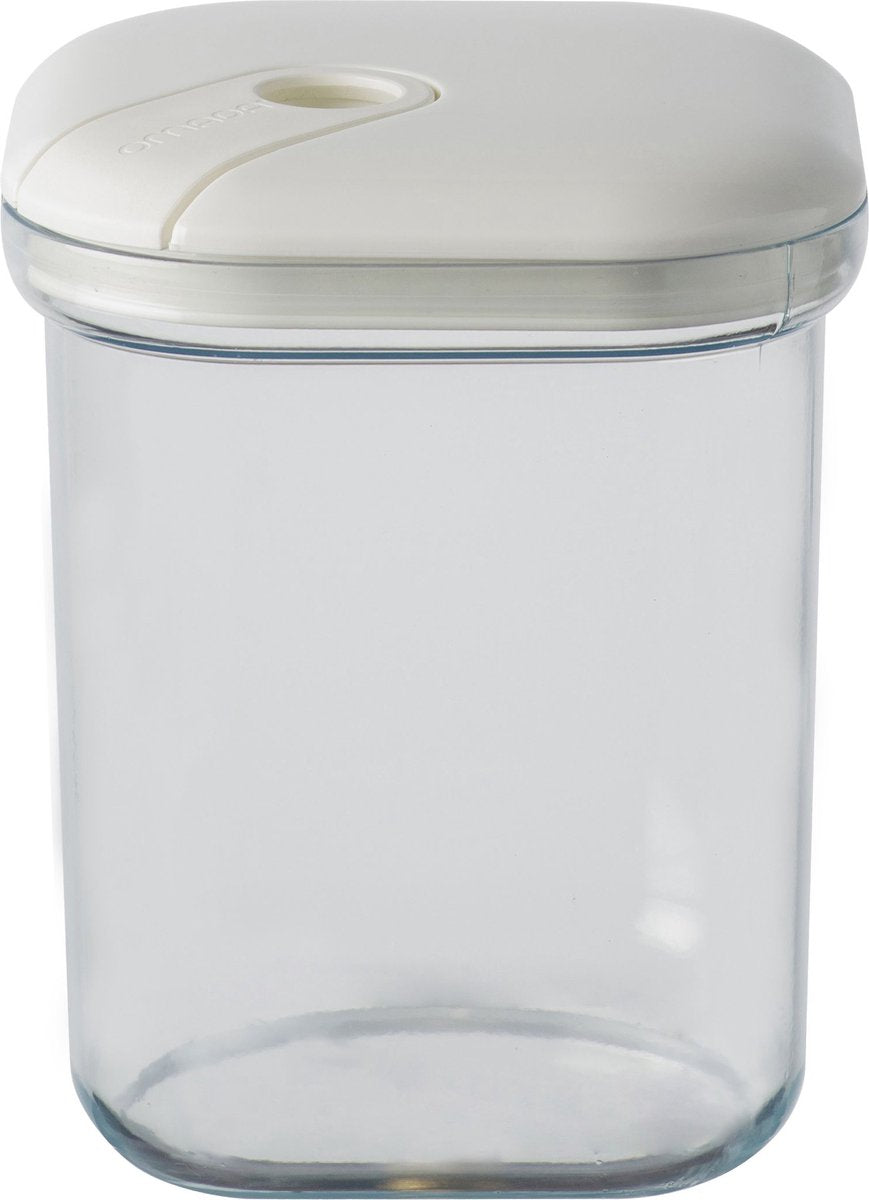Omada - pull box voorraadpot 1 liter - polypropyleen - beige -