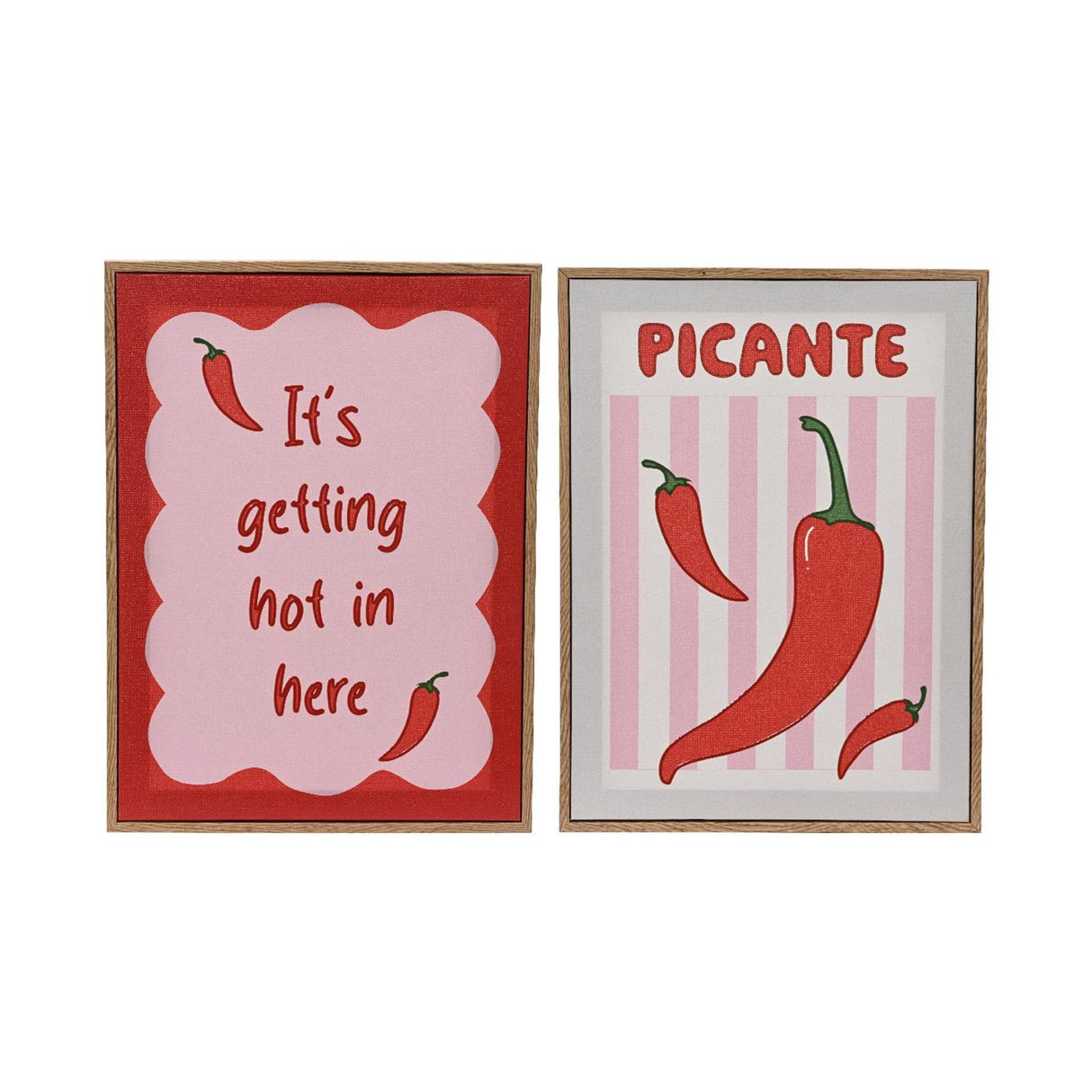 Decoris muurdeco canvas peper 30x2,5x40cm