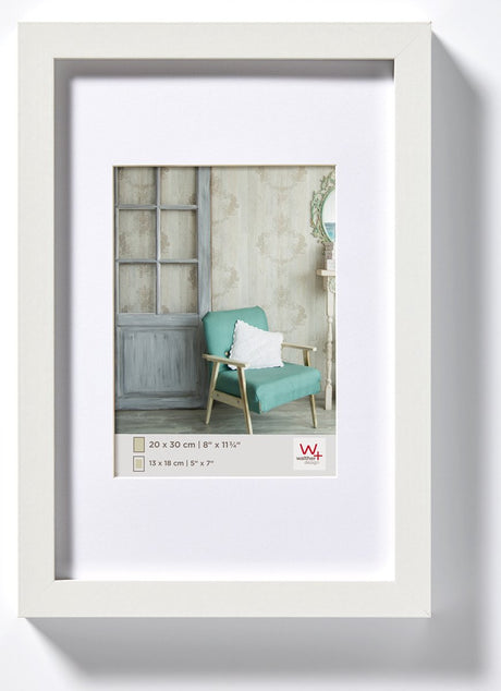 Walther stockholm - mdf houten lijst - fotoformaat 15x20 cm - wit