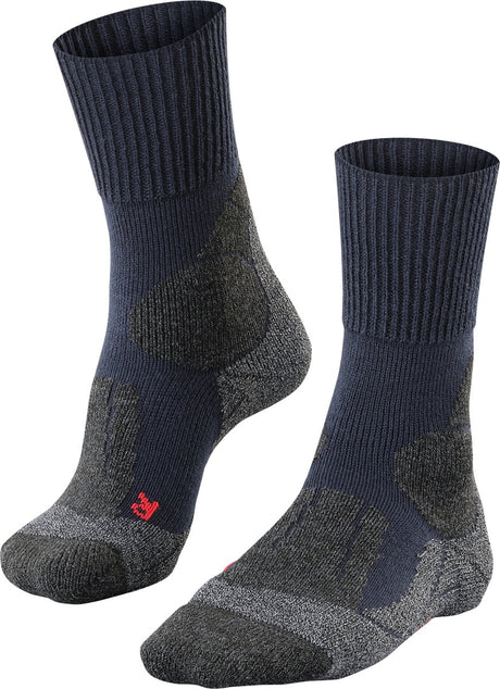 Falke tk1 anti-blaar dik wol functioneel materiaal wandelsokken heren blauw - maat 42-43
