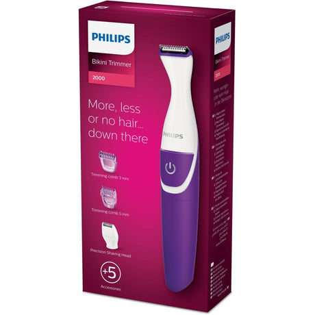 Philips BRT383 15 Bikinitrimmer Violet Wit