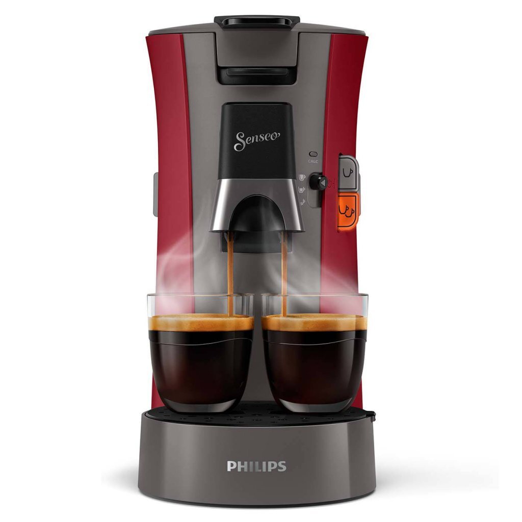 Philips csa230 90 senseo select koffiepadmachine rood grijs