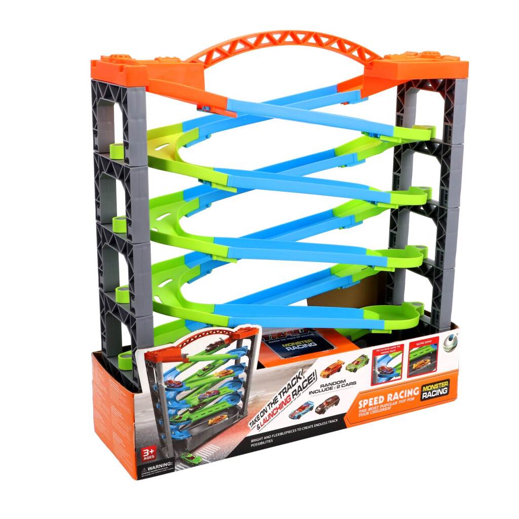 Ottosimon racebaan deluxe 5 lagen + 2 racewagens