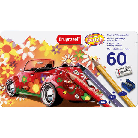 Bruynzeel kleurpotloden 60stuks +gum slijper