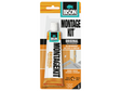 Bison montagekit original tube 125 g, montagelijm, bevestigen, hoge eindsterkte, binnen en buiten, blijvend elastisch, extra sterk, vullend eenvoudig in gebruik